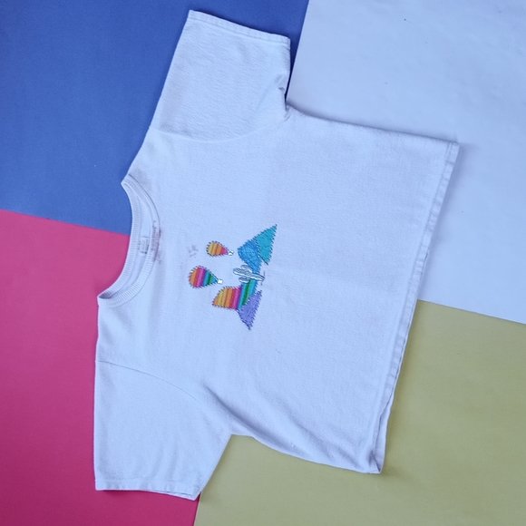 Vintage Tops - Vintage Women’s Arizona Hot Air Balloons Appliqué Crop Top